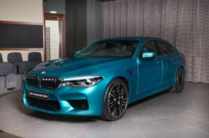 BMW M5 with M xDrive in Snapper Rocks Blue by Abu Dhabi Motors 2018 года